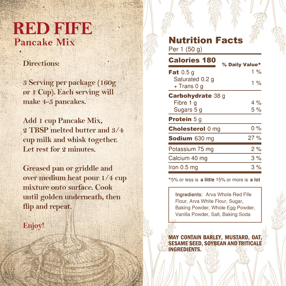 Arva Red Fife Pancake Mix